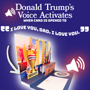 Donald Trump Pop Up Father's Card with Light & Sound