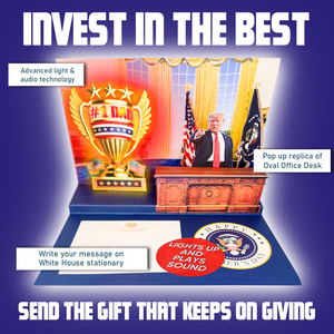 Donald Trump Pop Up Father's Card with Light & Sound