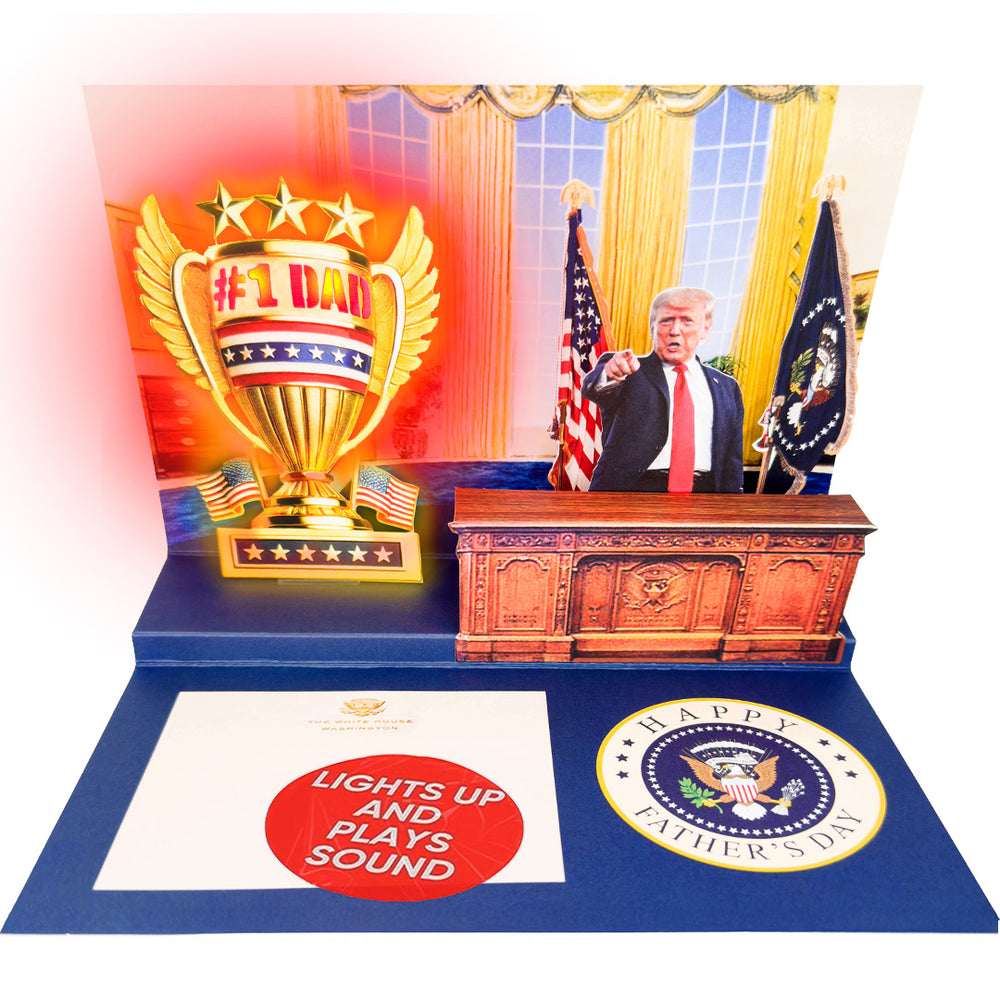 Donald Trump Pop Up Father's Card with Light & Sound