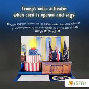 Donald Trump Pop Up Birthday Card with Light & Sound