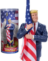 Donald with Flag Talking Figure
