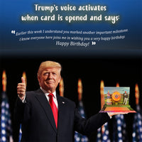 Donald Trump GOLFING Pop Up Birthday Card with Light & Sound