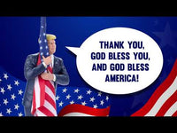 Donald with Flag Talking Figure
