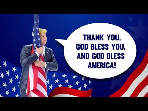 Donald with Flag Talking Figure