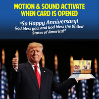 Donald Trump Oval Office Pop Up Anniversary Card with Light & Sound